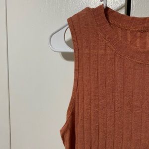 coral / orange blouse
